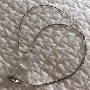 Frosted Heart Necklace